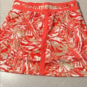 Izod Red and Cream Patterned Mini Skort